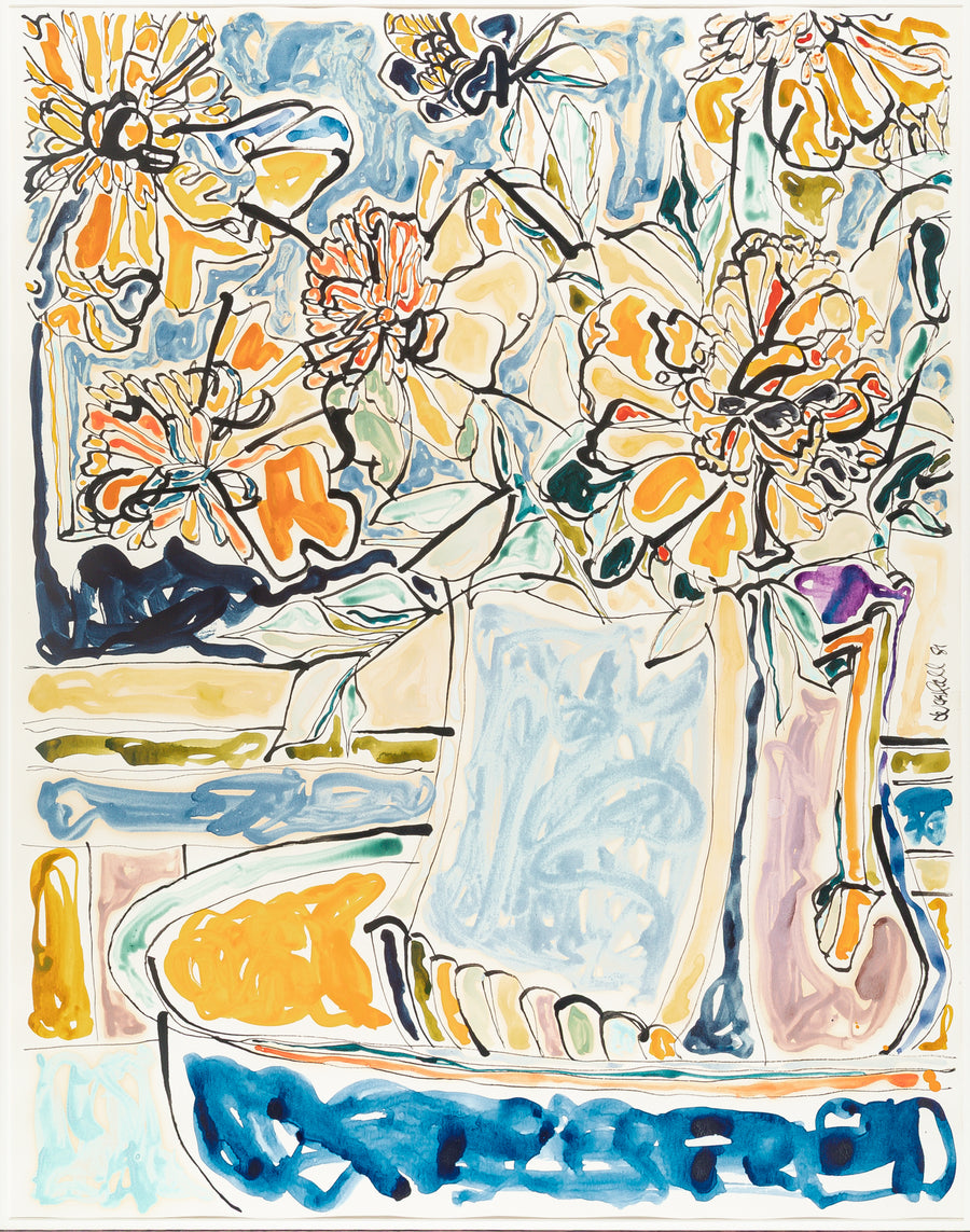 Lyn Westfall (Canadian 20th C.) Untitled Still Life With Flowers