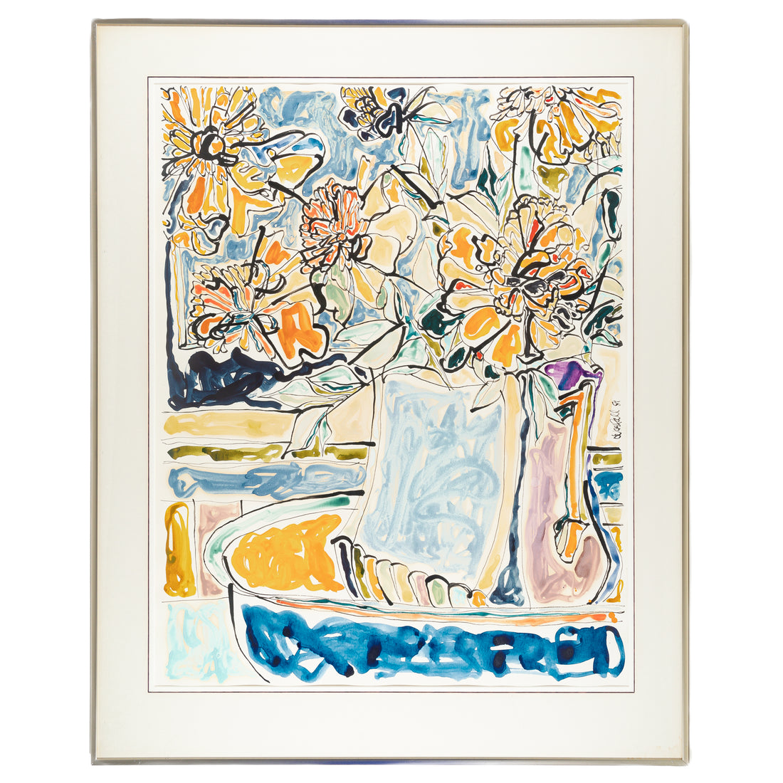 Lyn Westfall (Canadian 20th C.) Untitled Still Life With Flowers