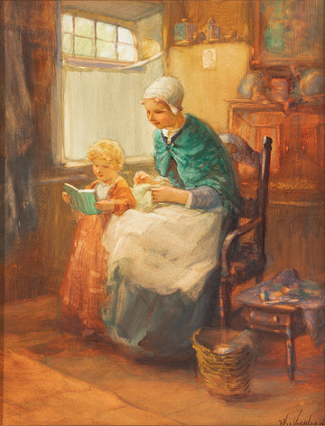 Francis Van Vreeland (American 1879-1954) Woman And Child