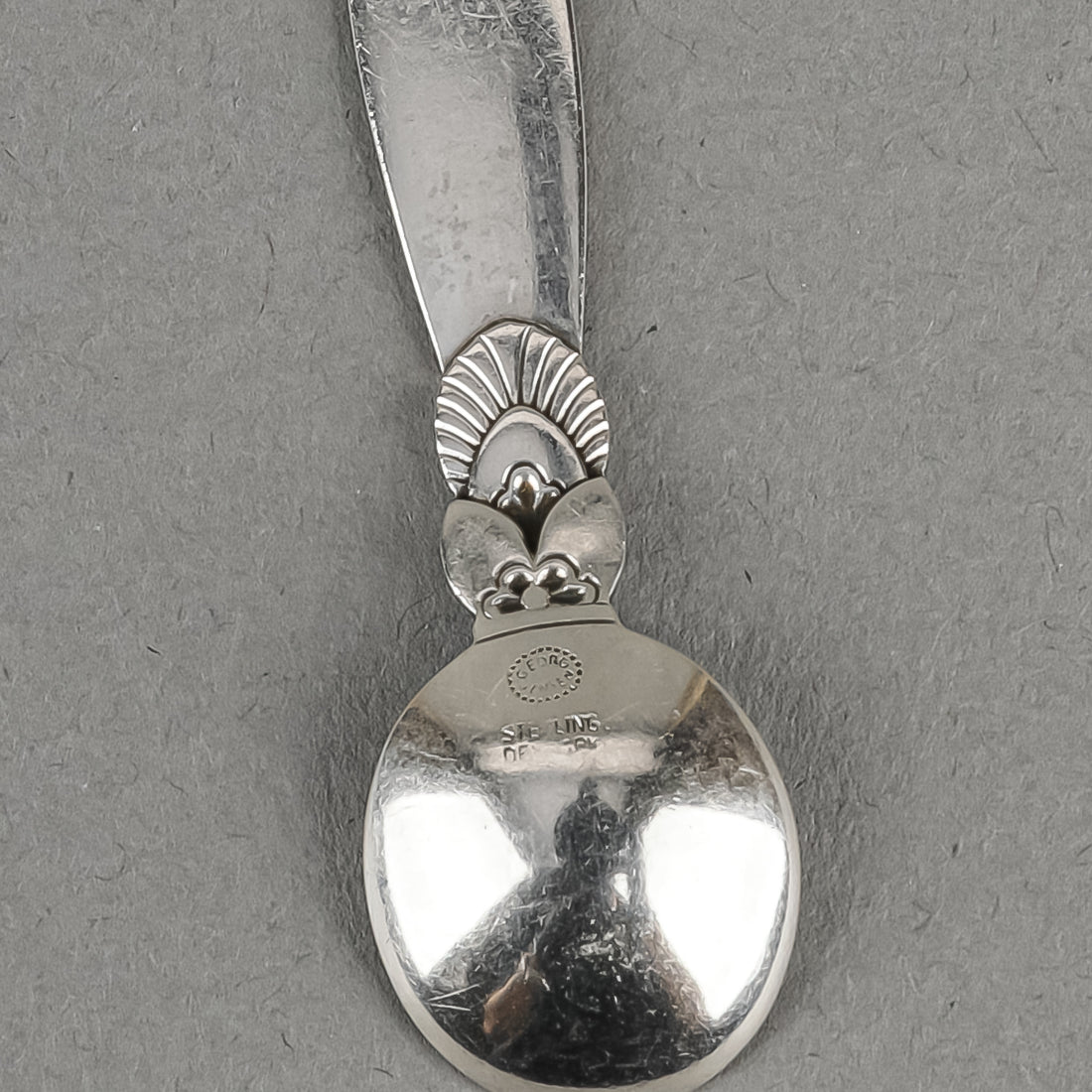 GEORG JENSEN Cactus Sterling Salt Spoons Set Of 2