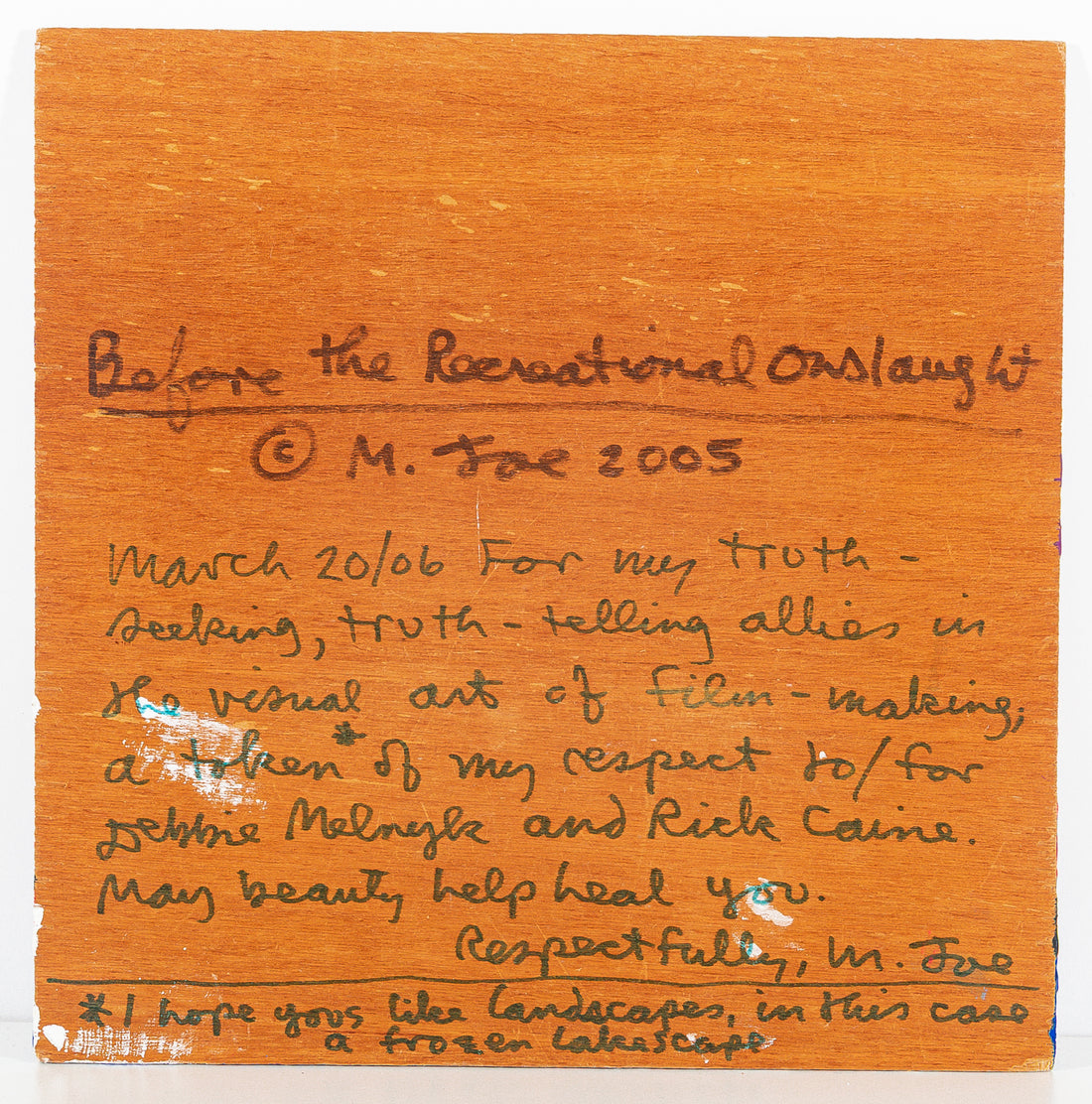 Mendelson Joe (Canadian 1944-2023) "Before The Recreational Onslaught"