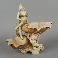 ROYAL DUX Art Nouveau Figural Pocket Cup, Sweet Meat Stand