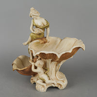 ROYAL DUX Art Nouveau Figural Pocket Cup, Sweet Meat Stand