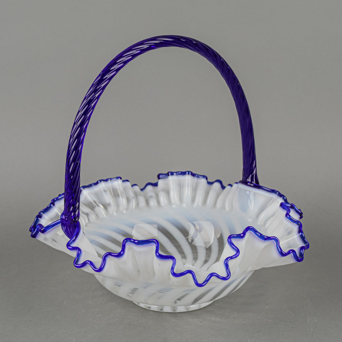 FENTON Blue Ridge 80th Anniversary Crest Basket