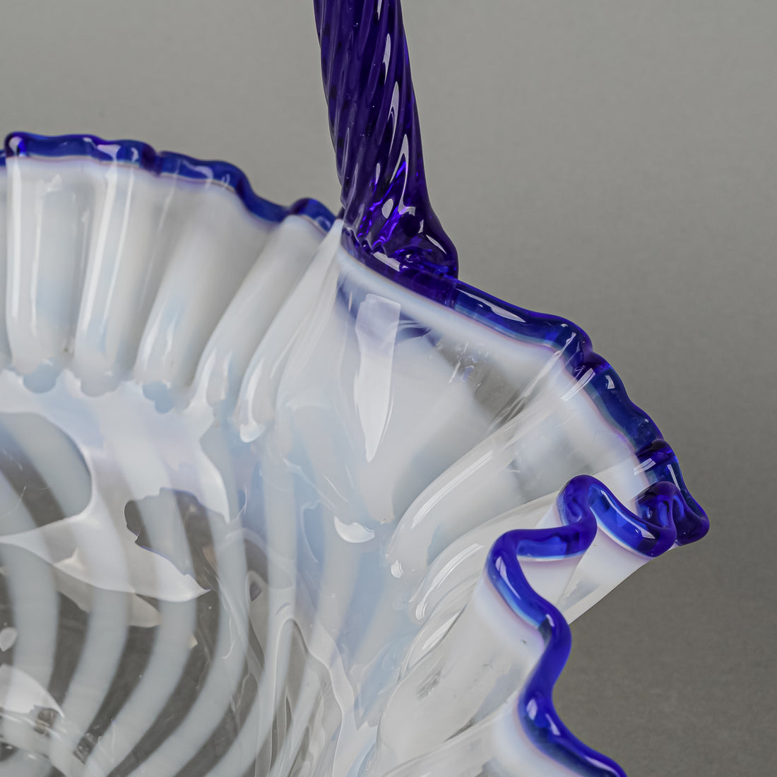 FENTON Blue Ridge 80th Anniversary Crest Basket