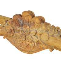 Louis Style Carved Wood Demilune Console Table