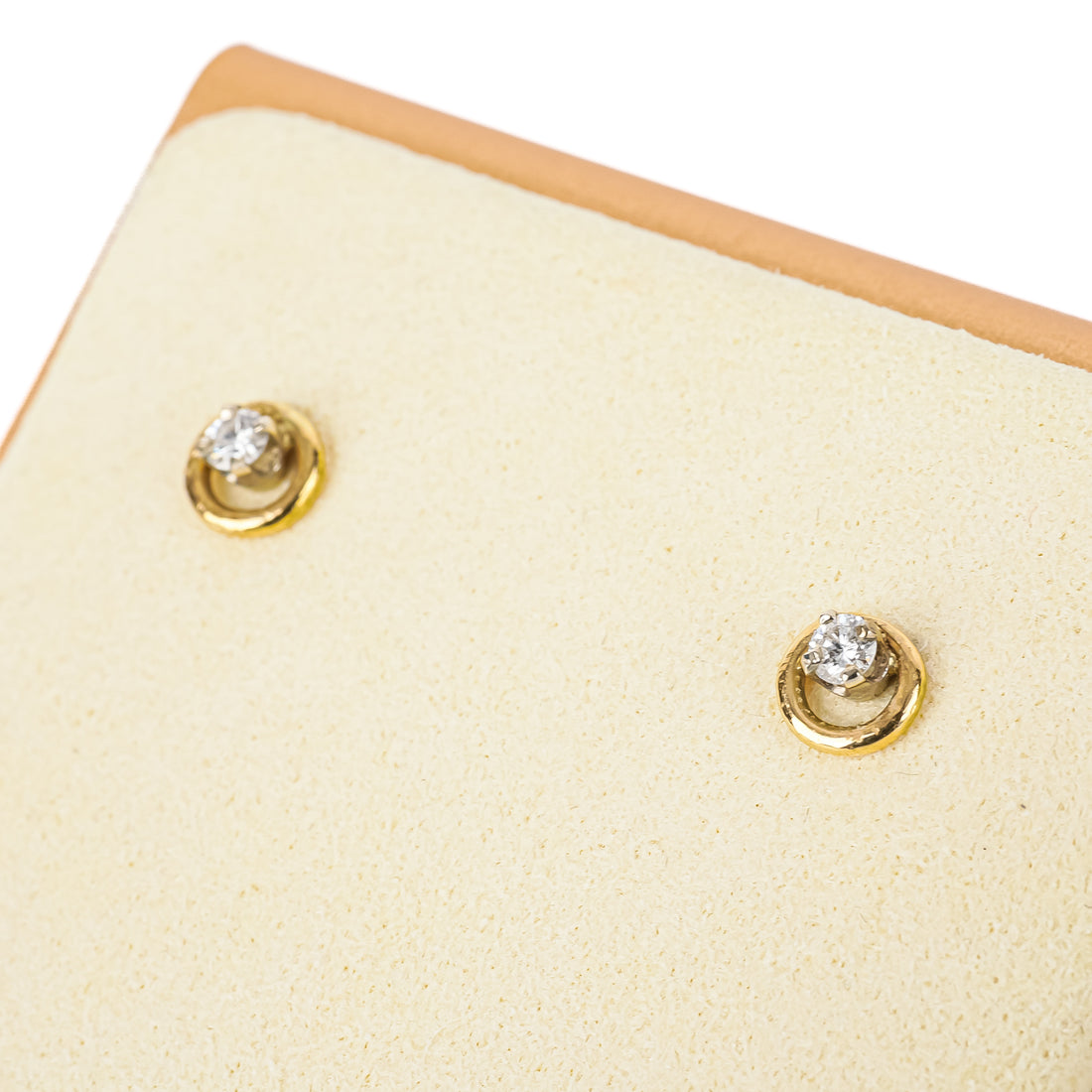 14K Yellow & White Gold Diamond Studs