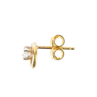 14K Yellow & White Gold Diamond Studs