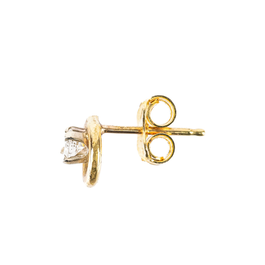 14K Yellow & White Gold Diamond Studs