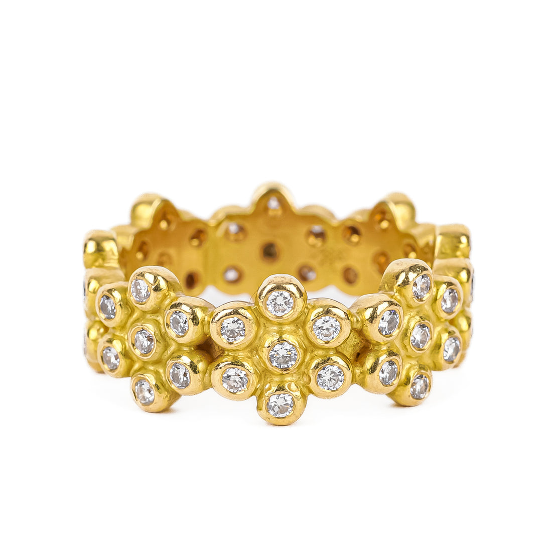 REINSTEIN ROSS 20K Yellow Gold Snowdrop Diamond Band Ring