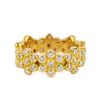 REINSTEIN ROSS 20K Yellow Gold Snowdrop Diamond Band Ring