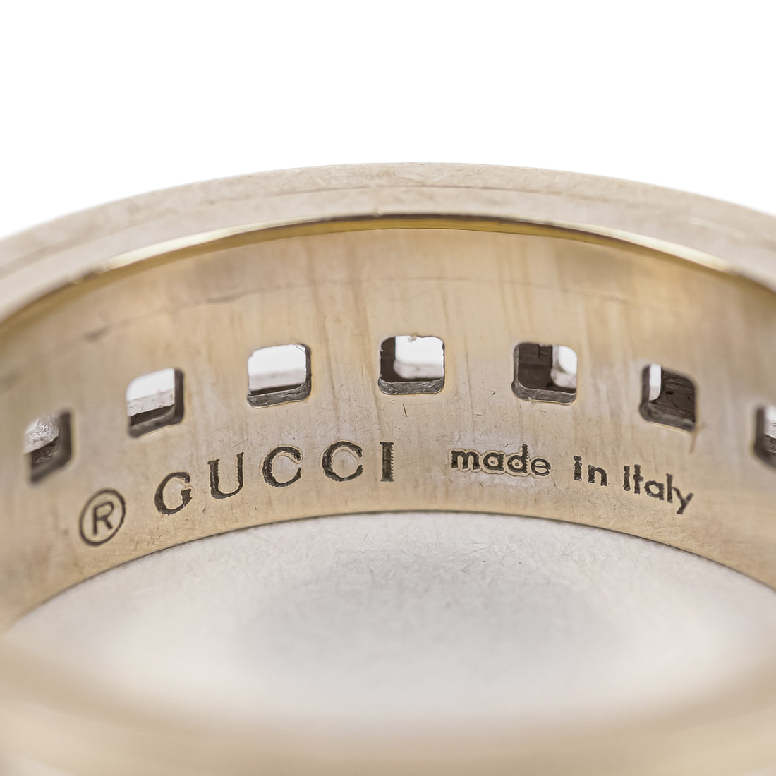 GUCCI 18K White Gold Spinner Ring