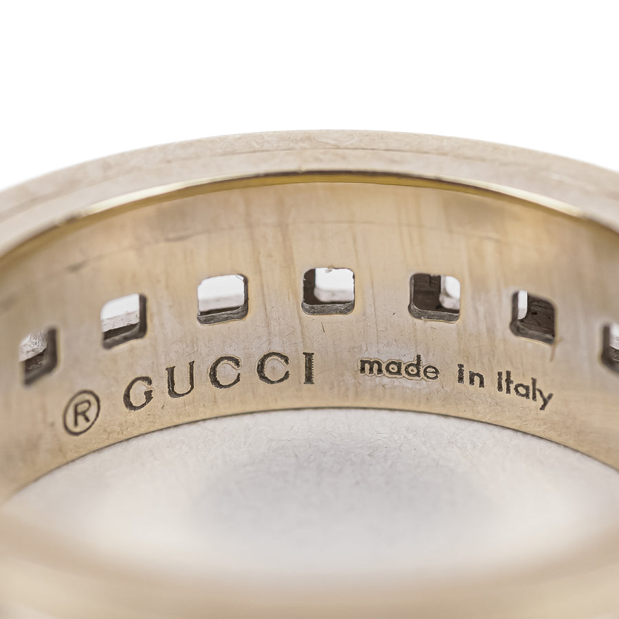 GUCCI 18K White Gold Spinner Ring
