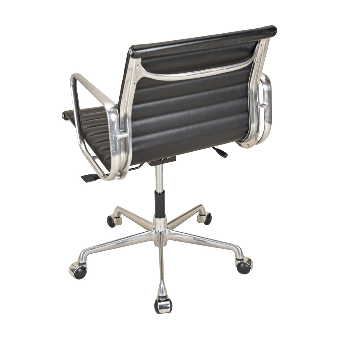 ICF EA117 Black Leather And Aluminum Office Chair