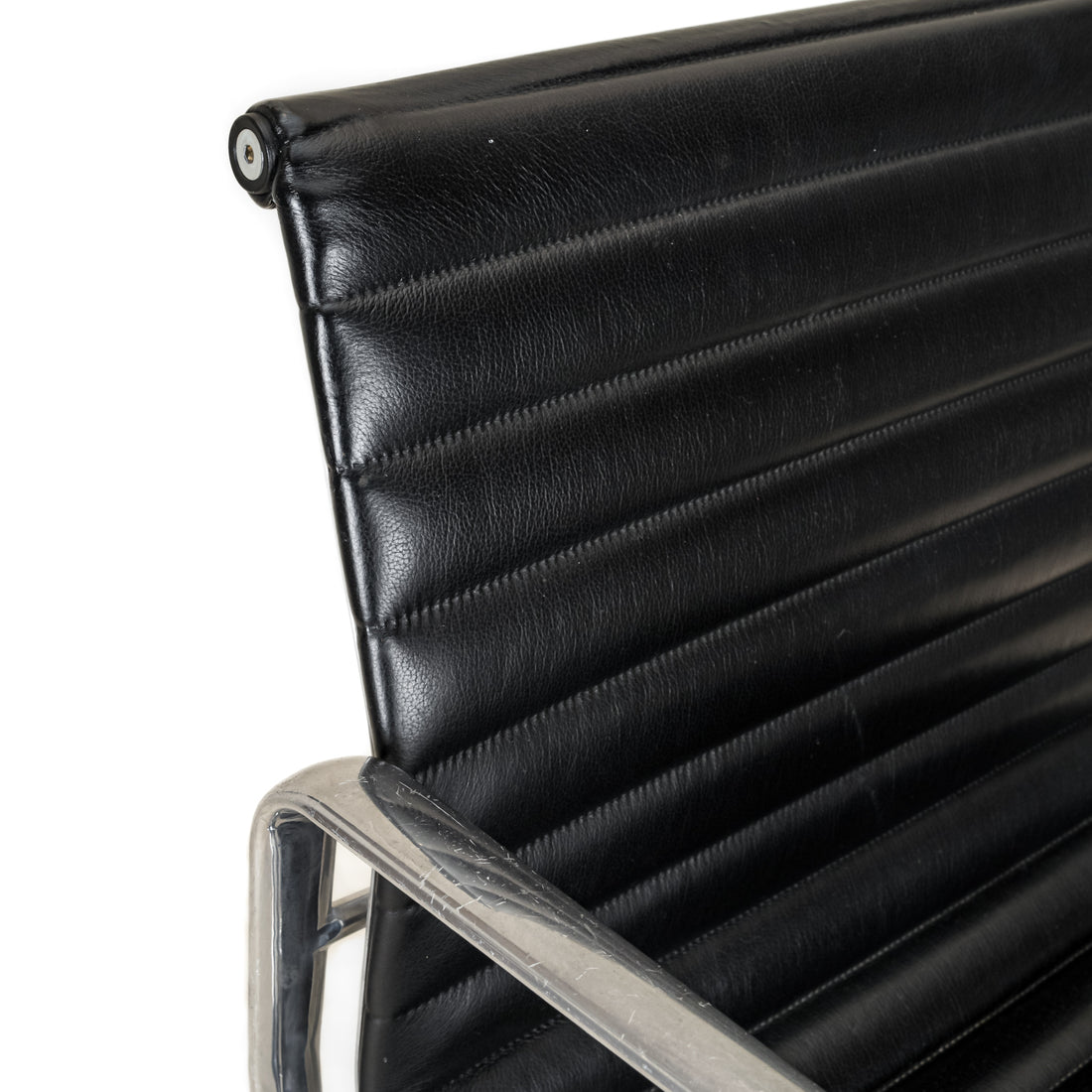 ICF EA117 Black Leather And Aluminum Office Chair