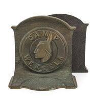 Pair Of Vintage Bronze Bookends - Camp Wekeela, Maine