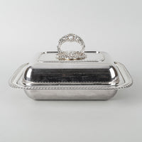CDN SILVER CO Sheffield Reproduction Silverplate Covered Entree Dishes Set of 2