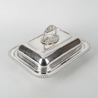 CDN SILVER CO Sheffield Reproduction Silverplate Covered Entree Dishes Set of 2