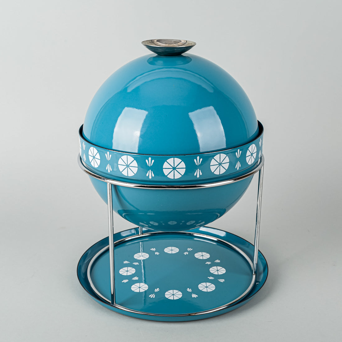 CATHRINEHOLM Saturn Blue Enamelware Fondue Set 4 Pieces