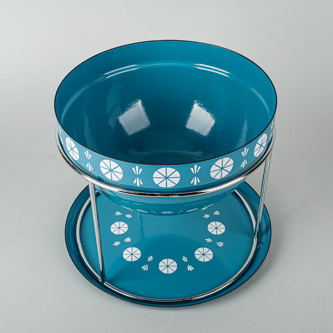 CATHRINEHOLM Saturn Blue Enamelware Fondue Set 4 Pieces