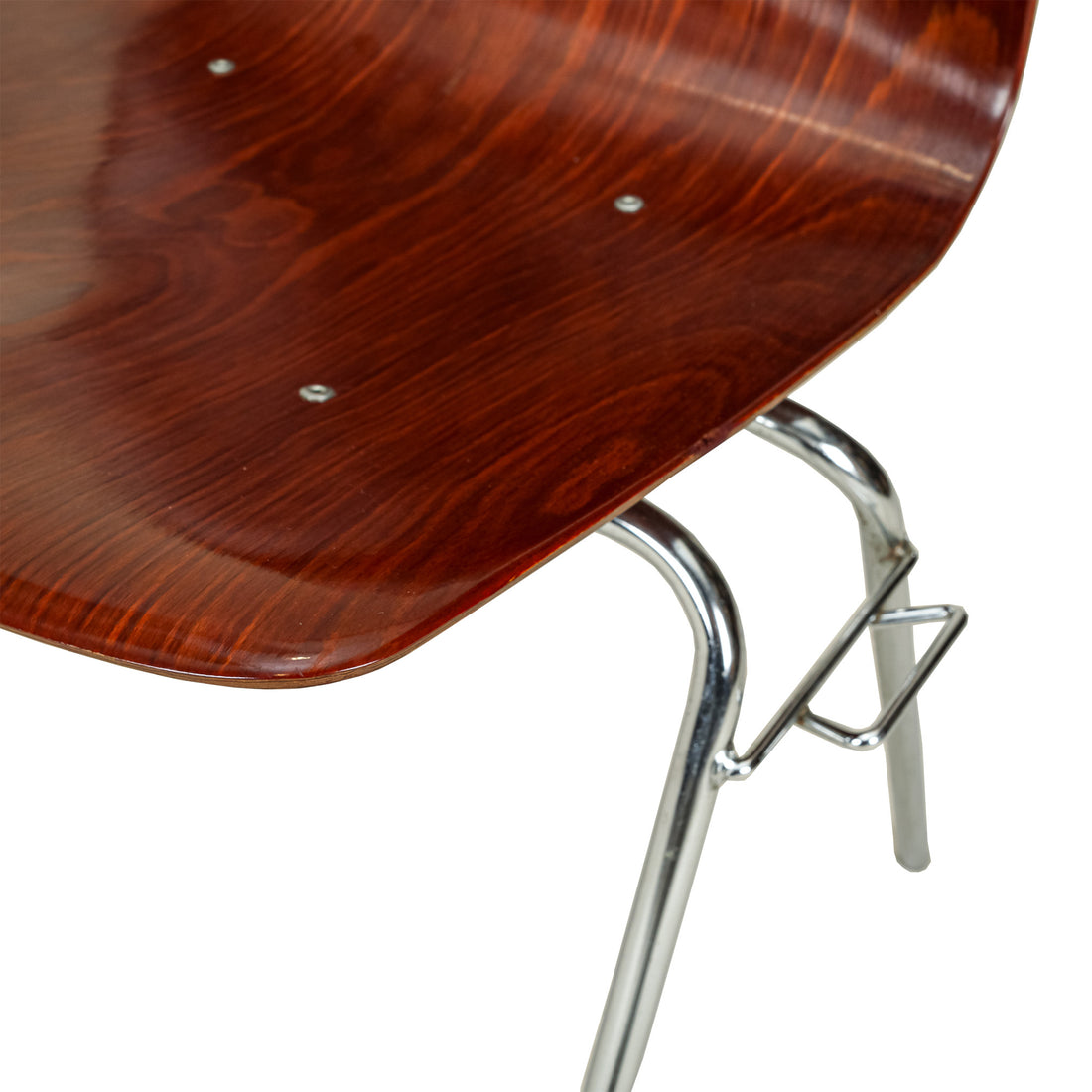 INTERROYAL 4 Bent Plywood & Chrome Stackable Chairs