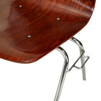 INTERROYAL 4 Bent Plywood & Chrome Stackable Chairs