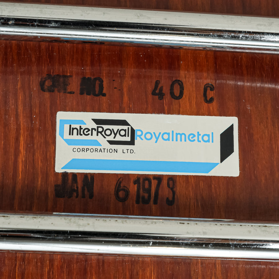 INTERROYAL 4 Bent Plywood & Chrome Stackable Chairs