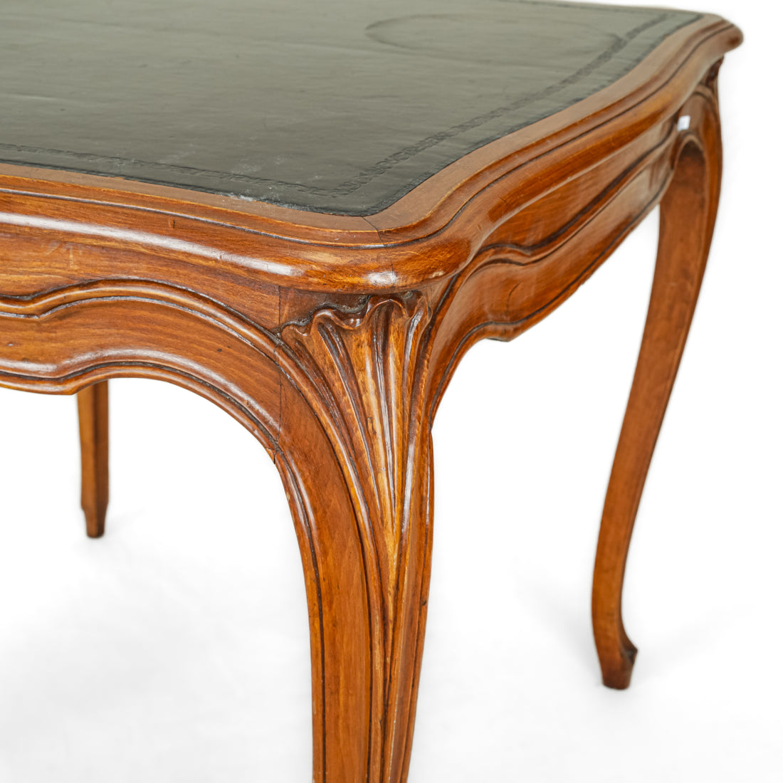 Leather Top Cherry Occasional Table
