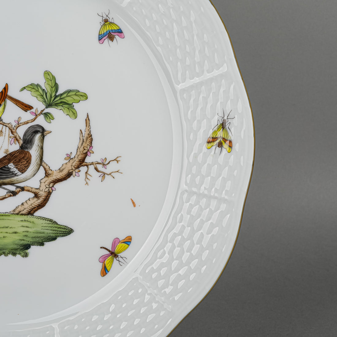 HEREND Rothschild Bird Dinner Plate