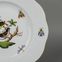 HEREND Rothschild Bird Pie/Dessert Plates Set Of 3