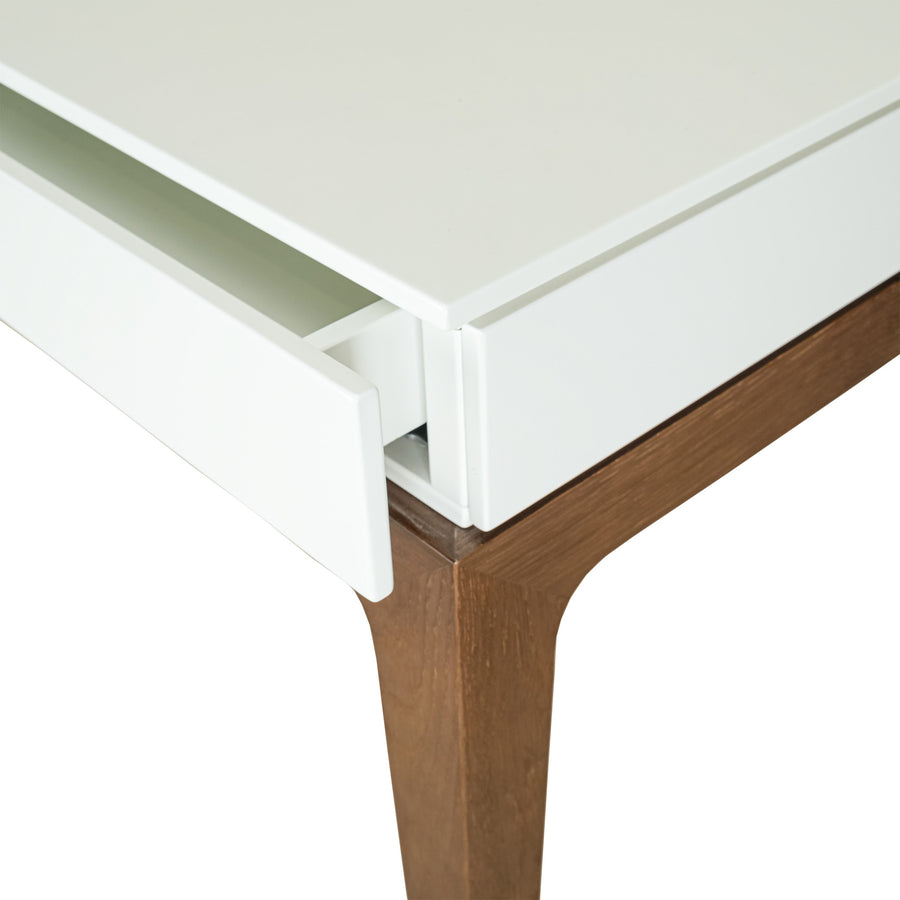 ROCHE BOBOIS Devom Desk White And Walnut