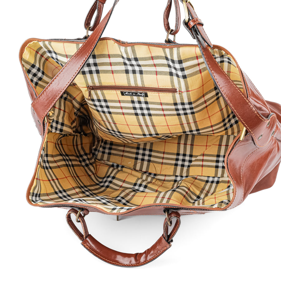 Brown Leather Weekend Bag