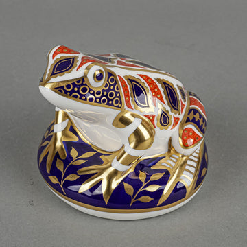 ROYAL CROWN DERBY Paperweight Frog