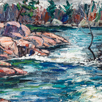 Ross Robertshaw (Canadian 1919-1986) Landscape Rushing River