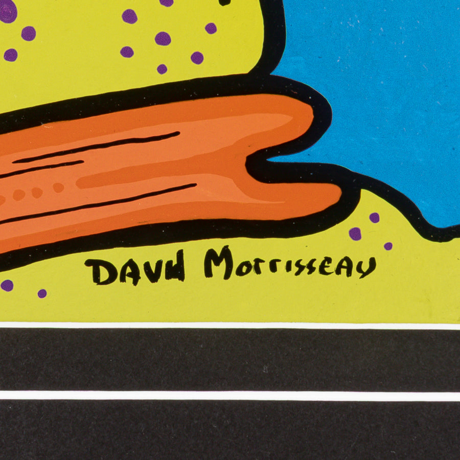 David Morrisseau (Canadian 1961) Owl - Acrylic on paper