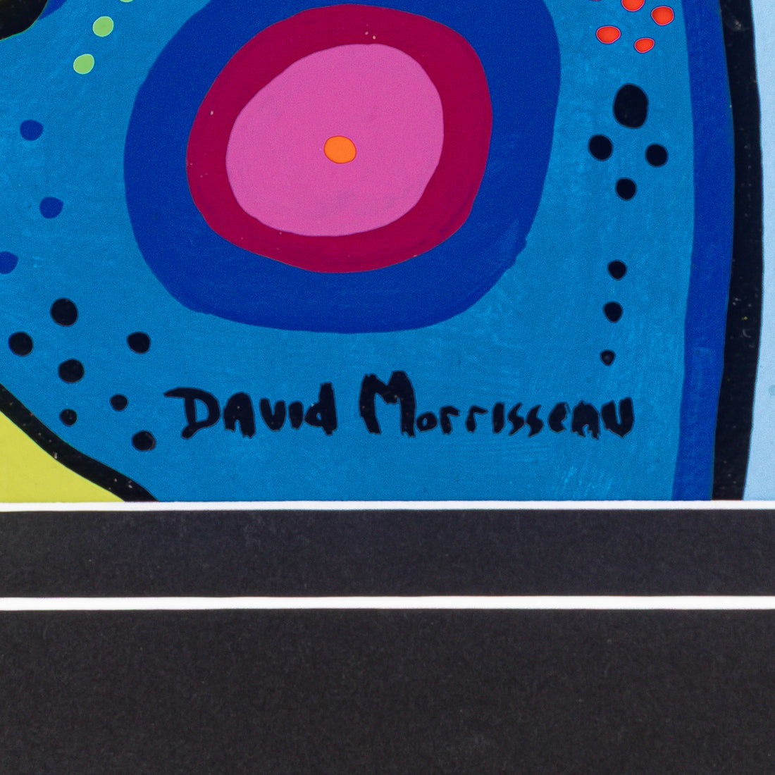David Morrisseau (Canadian 1961) Man With Birds - Acrylic on paper
