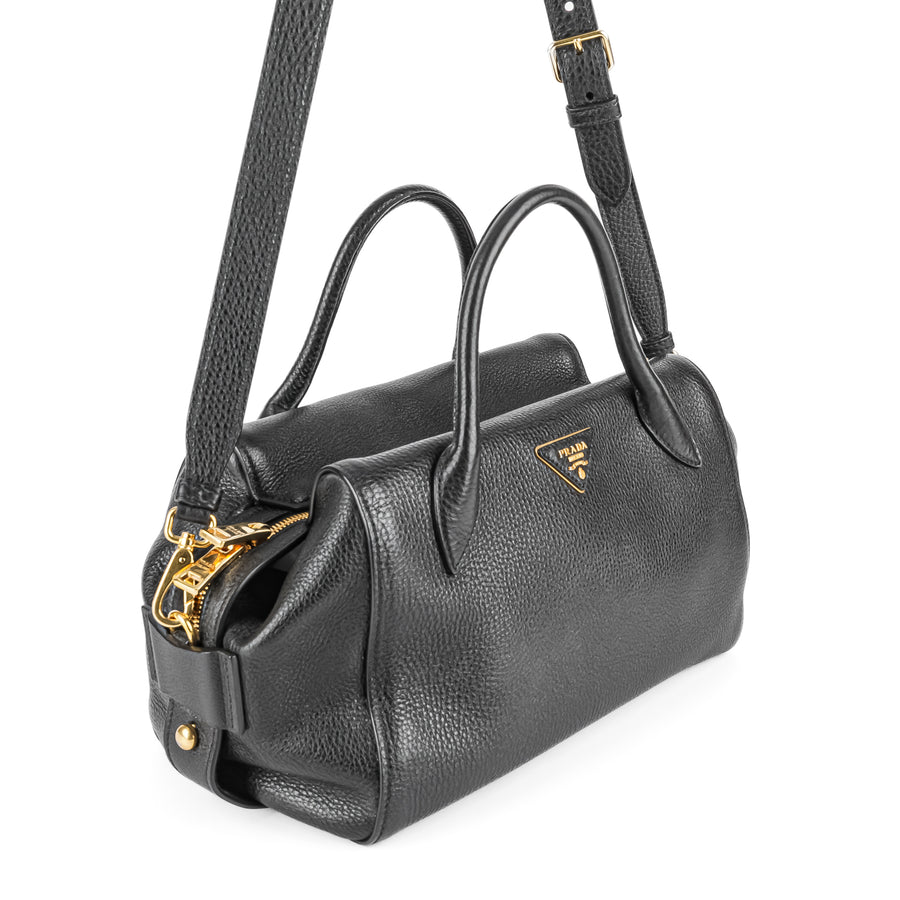 PRADA  Black Leather Handbag