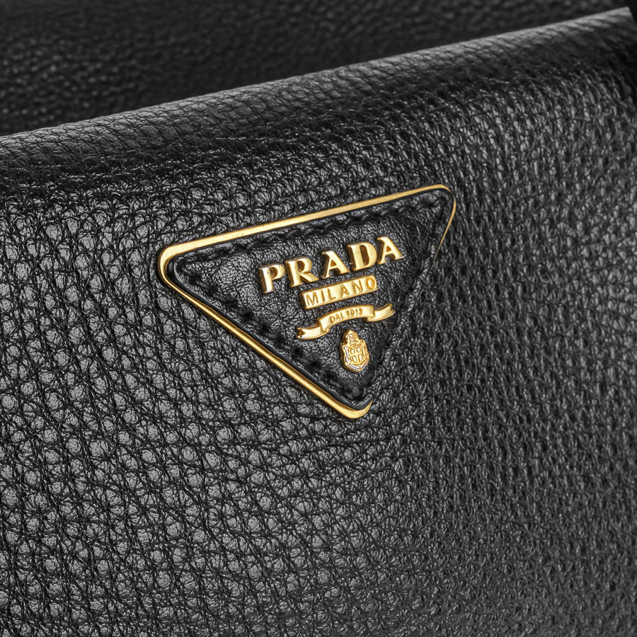 PRADA  Black Leather Handbag