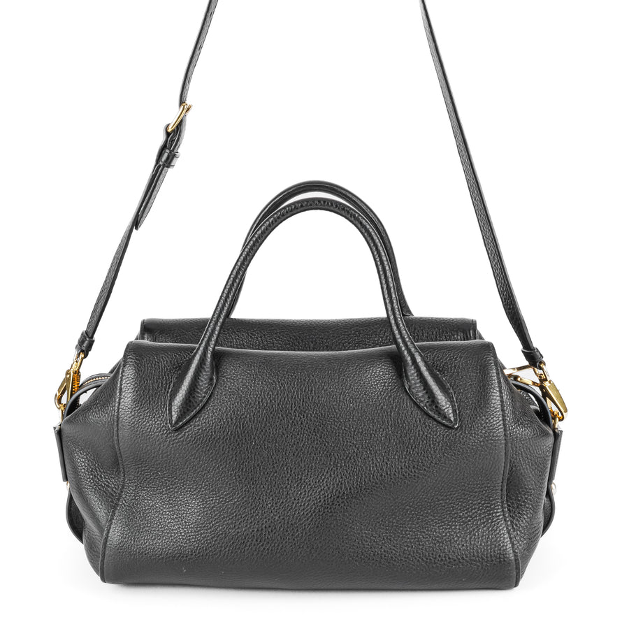 PRADA  Black Leather Handbag