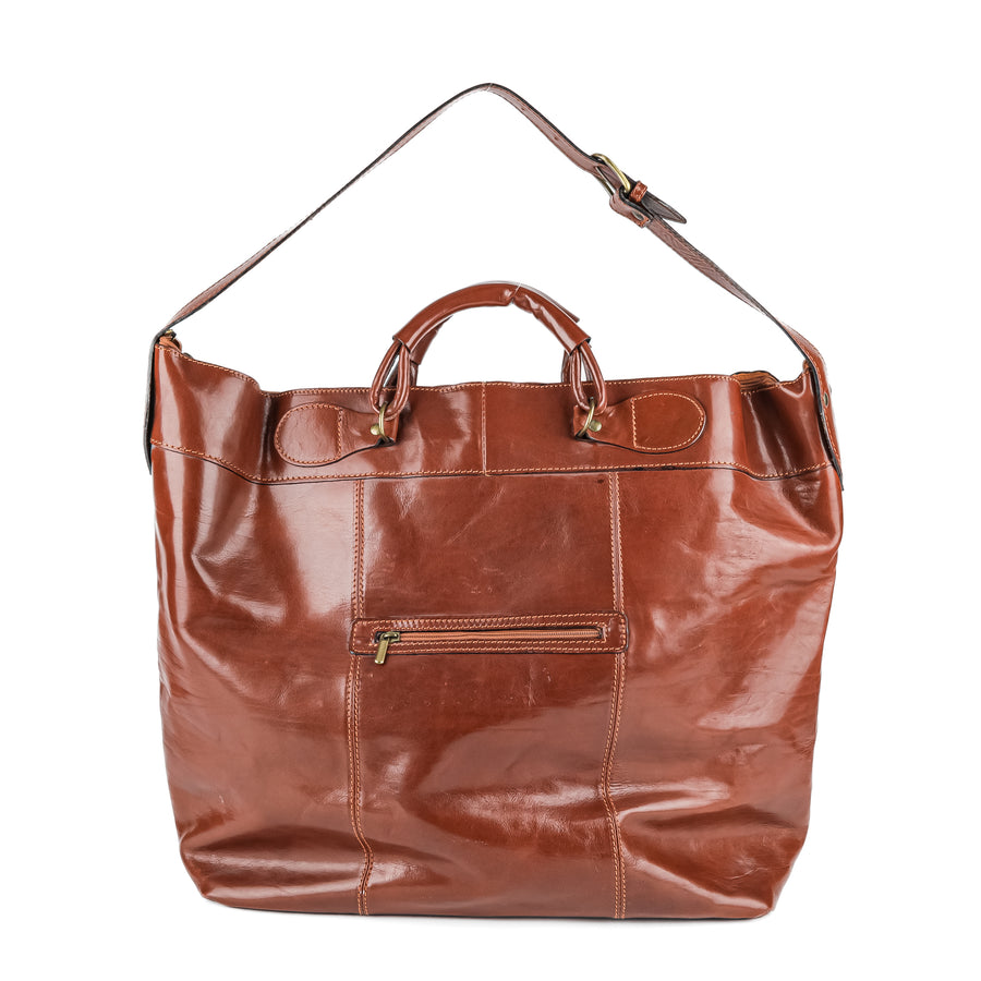 Brown Leather Weekend Bag