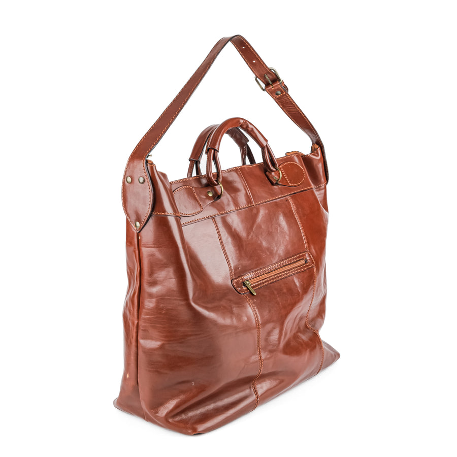 Brown Leather Weekend Bag