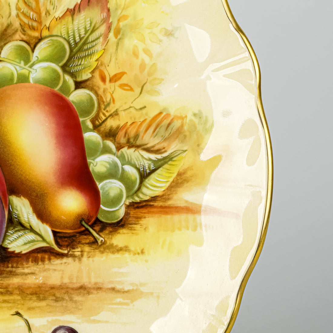 AYNSLEY Orchard Gold Cake Plate
