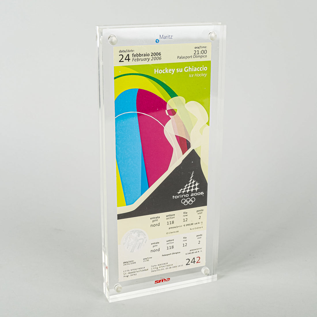 2006 Turin Olympics Unused Hockey Ticket