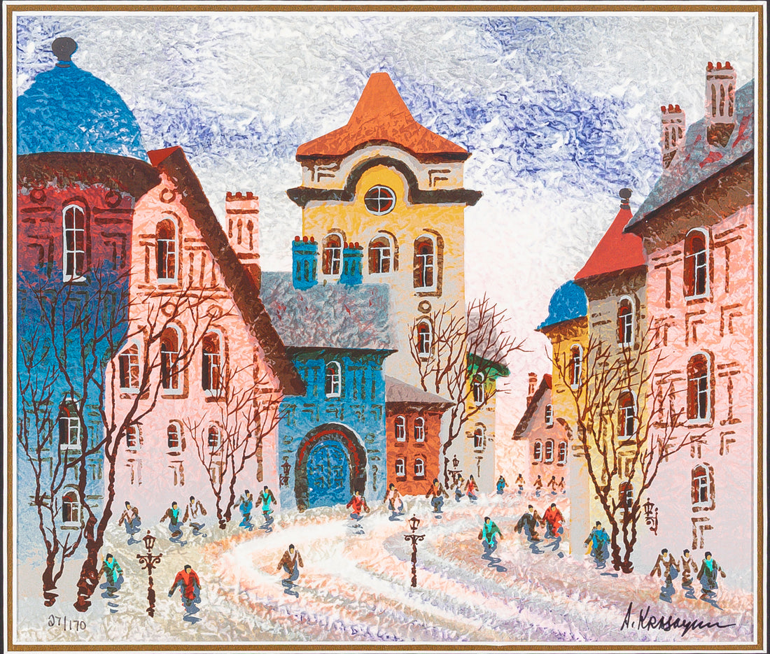 Anatole Krasnyansky (Ukrainian American 1930-2023) "Old Heidelberg Twilight"