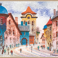 Anatole Krasnyansky (Ukrainian American 1930-2023) "Old Heidelberg Twilight"