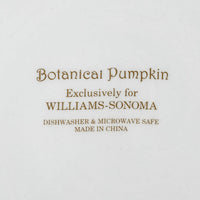 WILLIAMS SONOMA Botanical Pumpkin Bowl