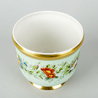 VISTA ALEGRE Hand Painted Floral Cache Pot