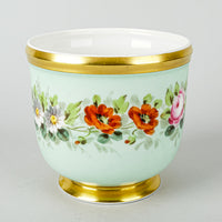 VISTA ALEGRE Hand Painted Floral Cache Pot