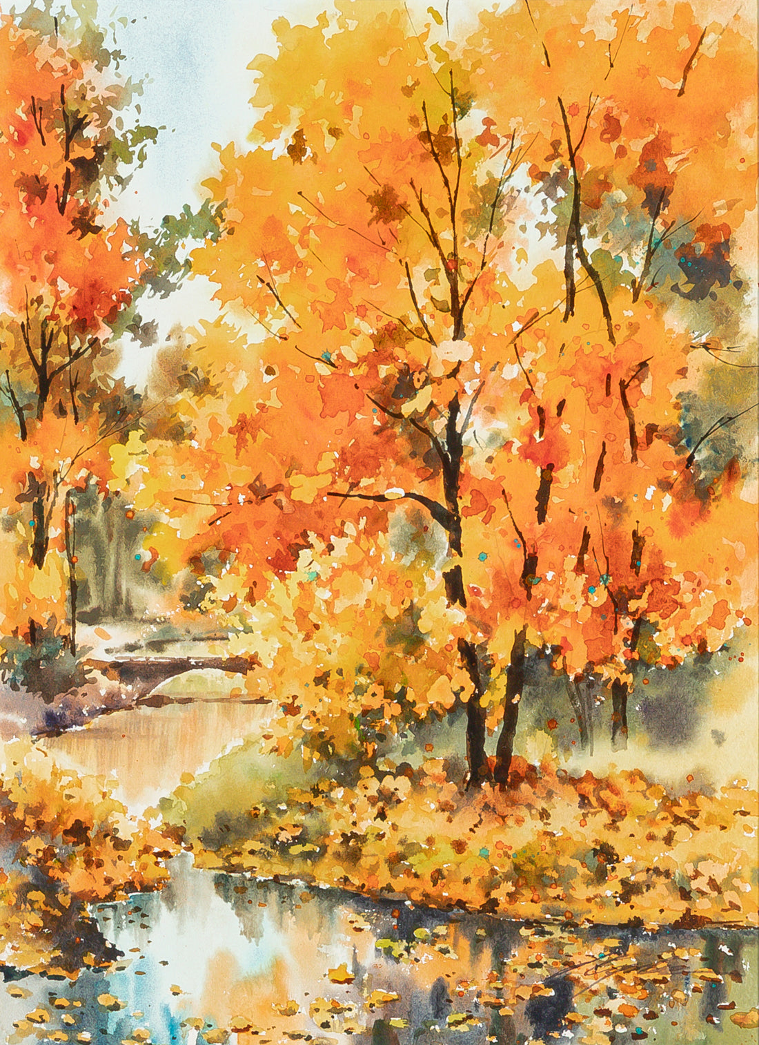 Stephen Yao (Chinese Canadian 20thC) Autumn Trees