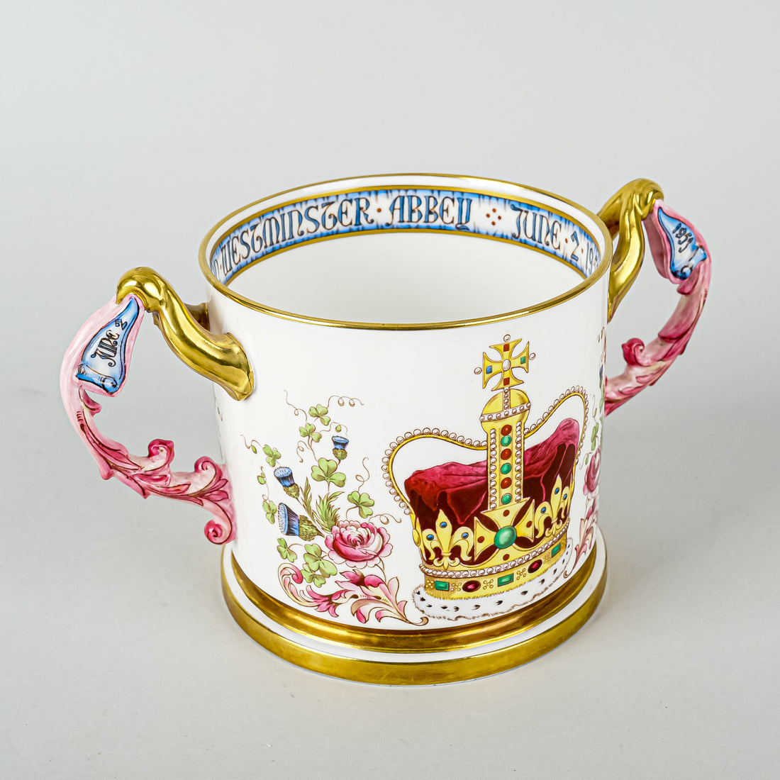 AYNSLEY Queen Elizabeth II 1953 Coronation Loving Cup D1041